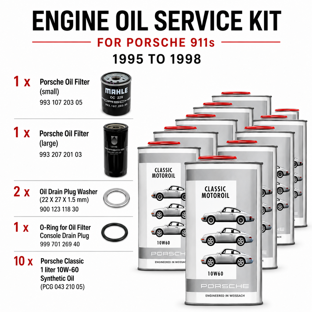 911 Engine Oil Service Kit (1995-1998)