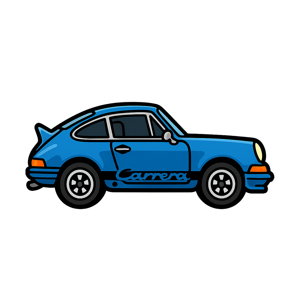 Blue 73S Hotrod Sticker