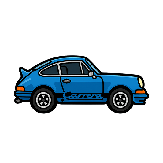 Blue 73S Hotrod Sticker