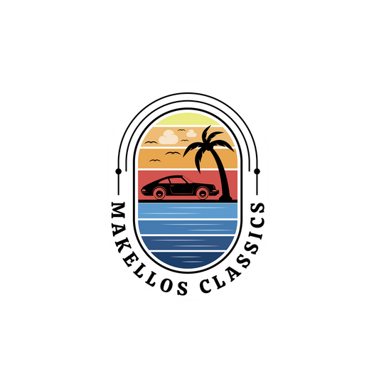 Porsches & Palms Sticker